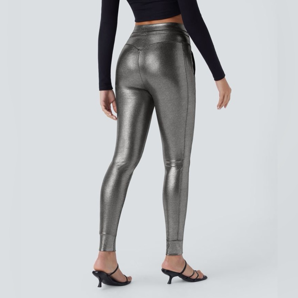 Halara Softlyzero High-Waisteddrawstring Foil Pri… - image 3